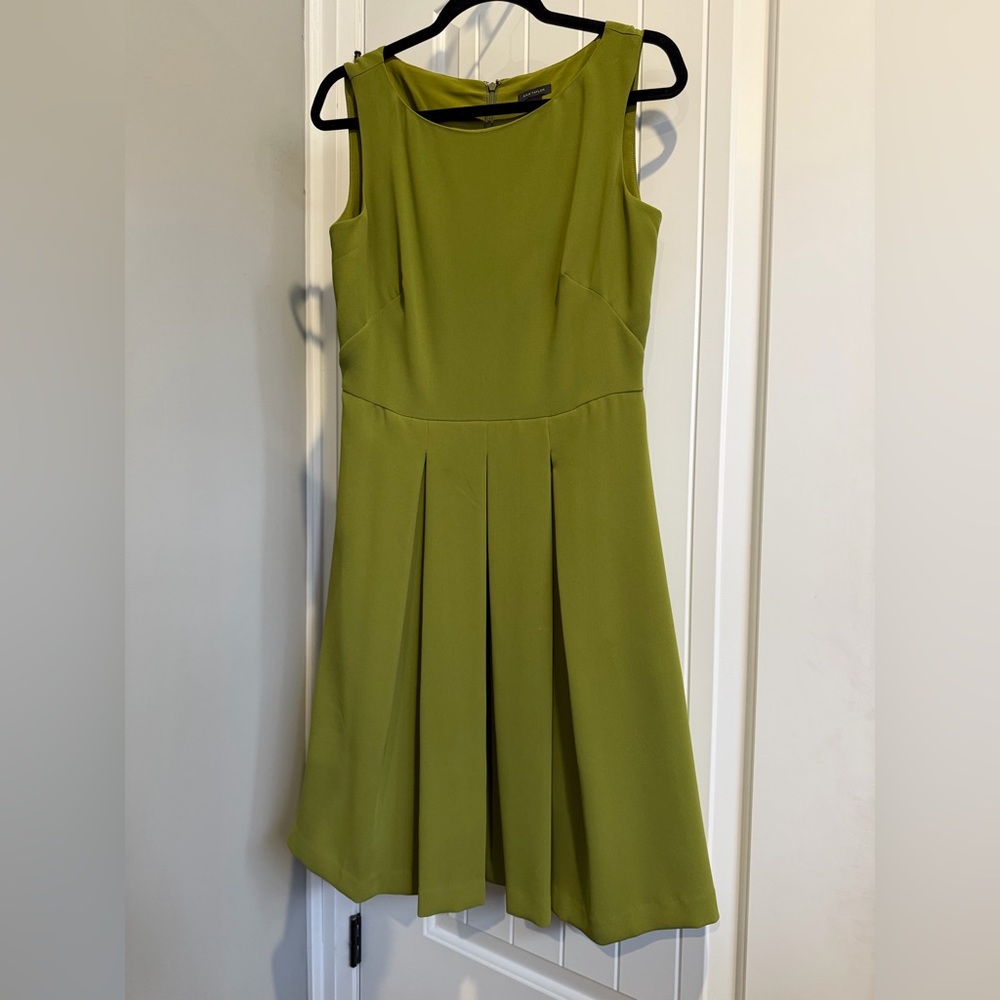 Ann Taylor Chartreuse Midi Dress